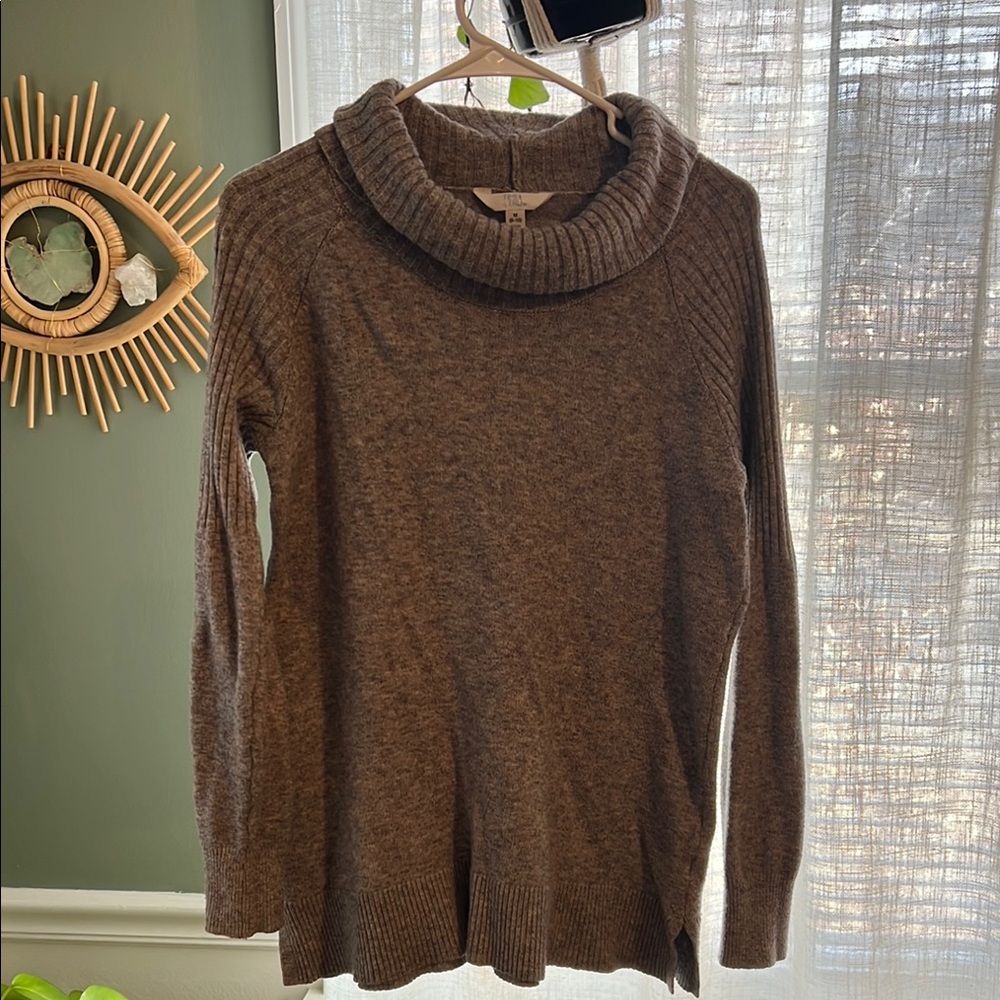 Cozy Brown Cowl Neck Sweater